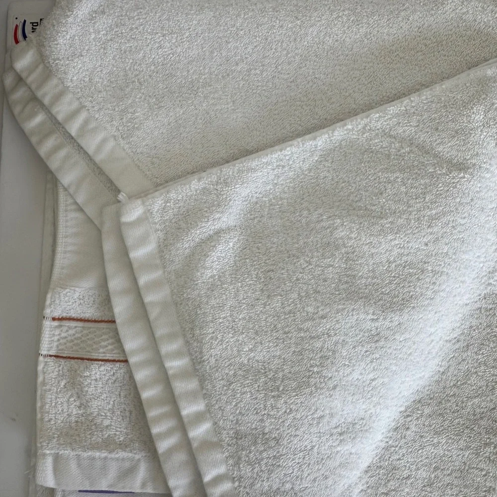 Happy Fall Ya'll Embroidered Pumpkin Bath Towels‎ Set of 2 White Cotton 26X48